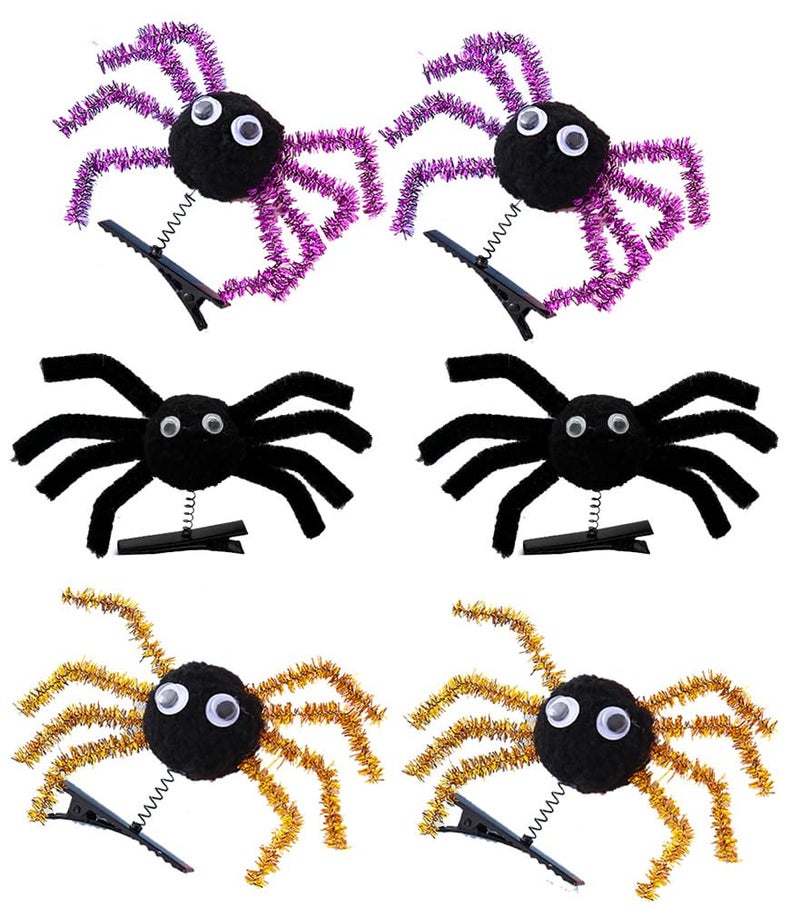 YTAONS Spider Hair Clips for Women Girls, Spring Spider Barrettes Hairpins Halloween Hair Accessories (Mix -C) - Image 1